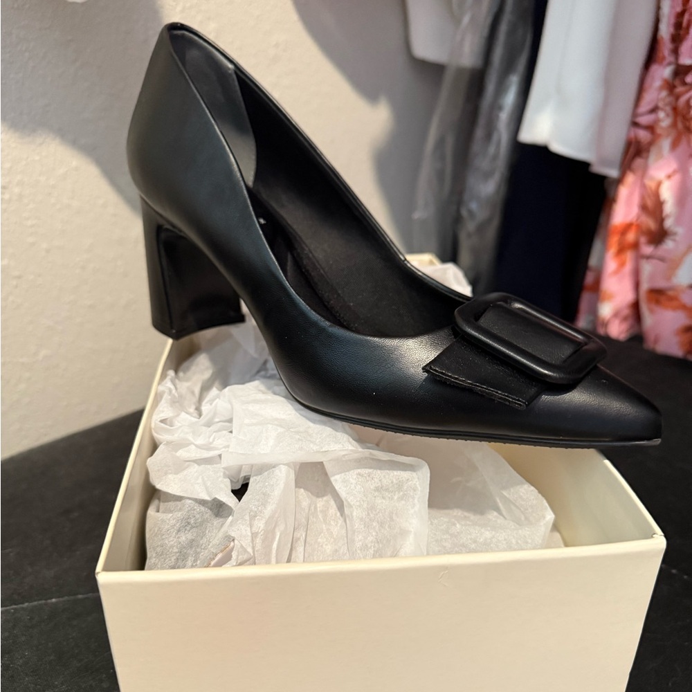 Anne Klein Black Women's Heels with Buckle